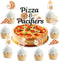 Sursurprise 25PCS Pizza & Pacifiers Baby Shower Cake Topper Cupcake Toppers, Pizza
