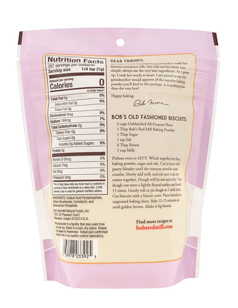 Bob's Red Mill Baking Powder, 14 Ounce (Pack of 2)