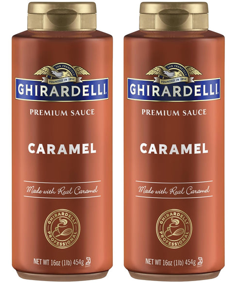 Ghirardelli Caramel Flavored Sauce, 16 oz Squeeze Bottle (Pack of 2)