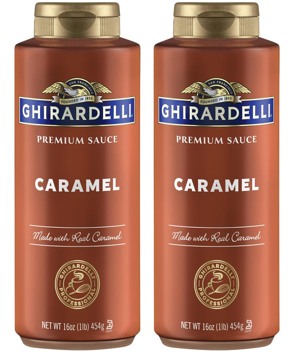 Ghirardelli Caramel Flavored Sauce, 16 oz Squeeze Bottle (Pack of 2)