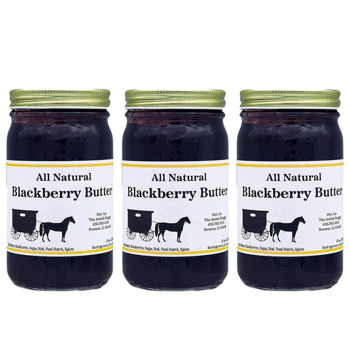 Arndts Fudgery DBA The Amish-Buggy Flavored Butters Blackberry - 8 Oz Jar - Qty 3 Jars