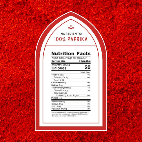 1.1 LB (500g) Snackathon Sweet Hungarian Style Paprika, Bulk Resealable Bag, Mild & Sweet, Vibrant Deep Red, Fine