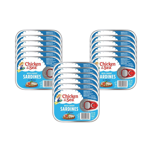Chicken of the Sea Wild Caught Sardines in Water, 3.75 oz Cans,