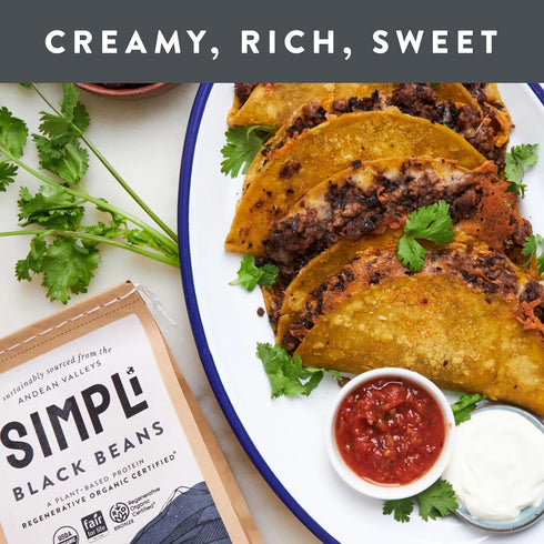 2 Packs (4 Packs SIMPLi Tri-Color Quinoa and Black Beans Bundle, Organic Plant-Based Staples, Each Total)