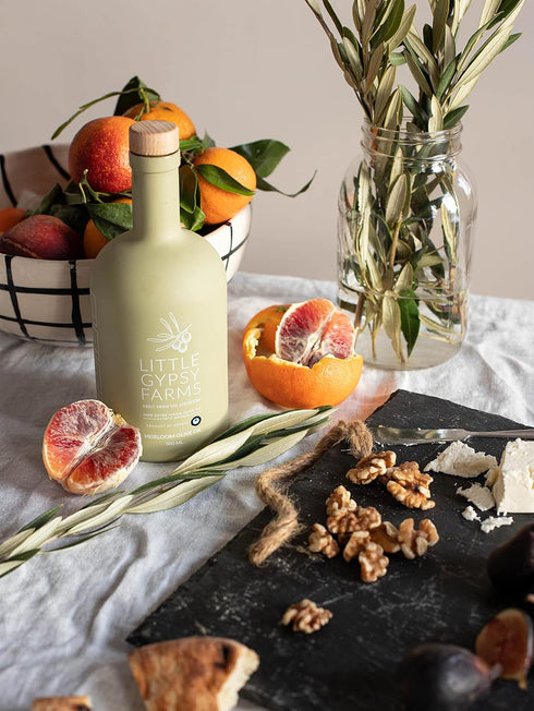 Gypsy Farms 350ml Heirloom EVOO from Little | Extra Virgin Olive Oil from a Single Estate in Greece | First