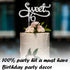 Sweet 16 Cake Topper - Crystal Rhinestone Party Decoration for 16th Birthday or Wedding Anniversary