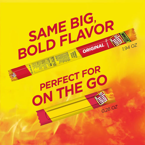 6g 0.28 oz. (26 Count) Slim Jim Smoked Meat Sticks, Original Flavor, Protein Per Serving, Snack Size
