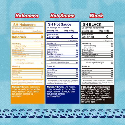 3-Pack (1 1 1 0 Salsa Huichol Mix - Original, Negra, Habanera) Authentic Spicy Flavor Calories, No Sugar or Fat Great