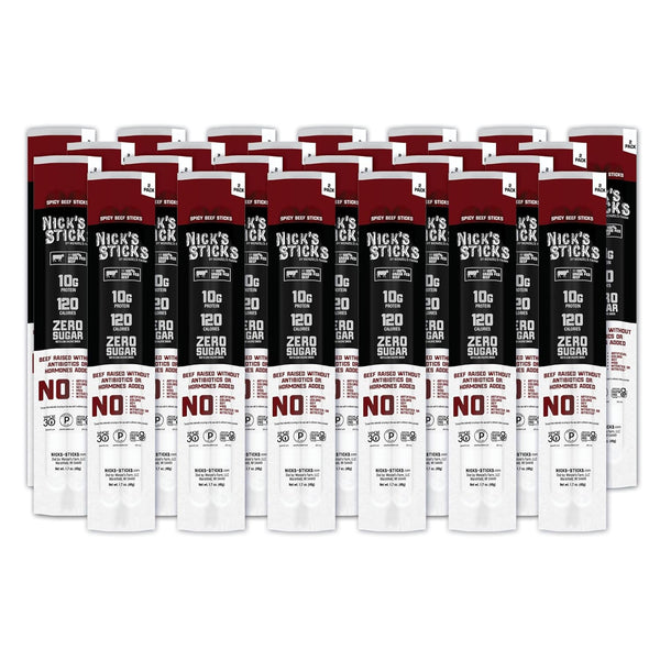 Nick's Sticks Clean & Balanced 100% Grass-Fed Spicy Beef Snack Sticks |