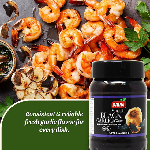 8 oz Badia Minced Black Garlic Sweet & Savory Flavor