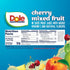 100% 4oz 36 Dole Fruit Bowls Cherry Mixed Fruit in Juice Snacks, Total Cups, Gluten & Dairy Free, Bulk Lunch Snacks