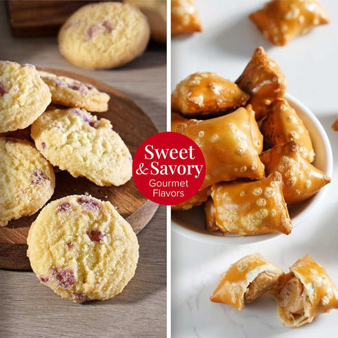Broadway Basketeers Sympathy Gift Tower Box Premium Snack Tower with Cookies, Sweets and Savory Treats - Thoughtful