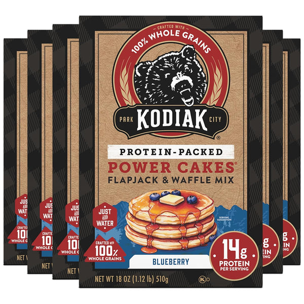Kodiak Cakes Power Cakes, Pancake & Waffle Mix, Blueberry, High Protein,100% Whole
