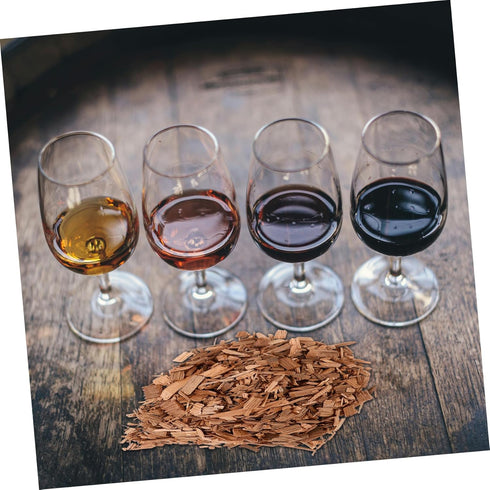 LOPUNER 1pack Oak Chips for Wine Making Natural Flavoring for Home Brewing for Wine Brandy and Spirits Convenient