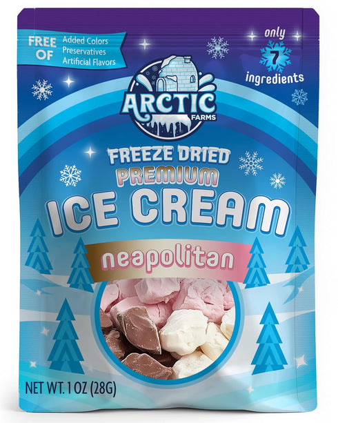 (7 Arctic Farms Freeze Dried Premium Ice Cream That Does Not Melt Ingredients) (Neapolitan)