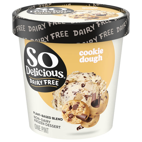 SO DELICIOUS Dairy Free Coconutmilk Frozen Dessert, Cookie Dough, Vegan, Non-GMO Project Verified, 1