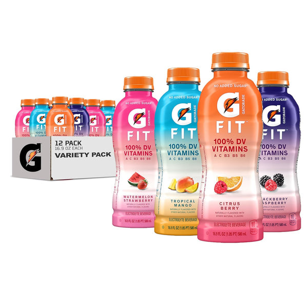 Gatorade Fit Electrolyte Beverage, Healthy Real Hydration, New 2.0 4 Flavor Variety