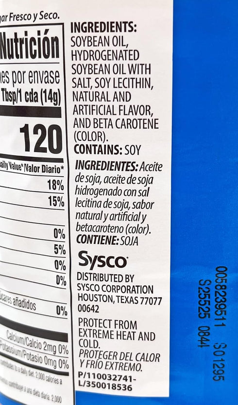 Sysco 1 Butter-It Creamy Soybean Liquid Butter Alternative Oil | Kosher | Gallon