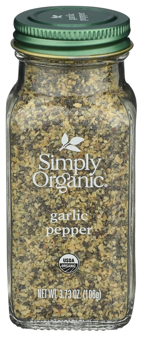 Simply Organic Bottle Garlic Pepper, 3.73 oz