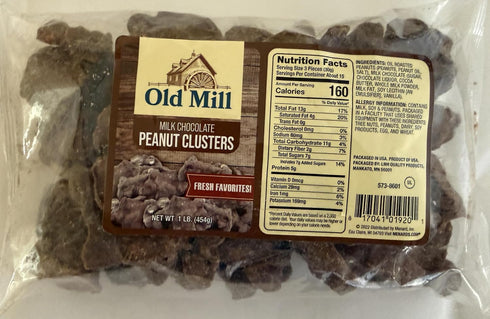 Generic 1 (16 oz), Milk Chocolate Peanut Clusters, Fresh Favorites Candy, Pound Roasted Peanuts with Chocolate Coating