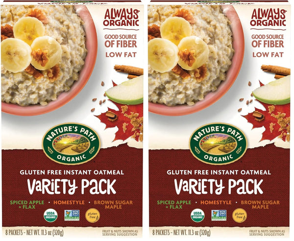 Nature's Path Organic Variety Pack Oatmeal, 11.3 oz (Pack of 2), Gluten