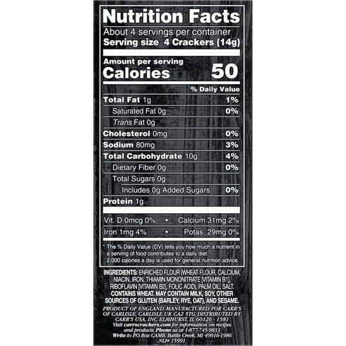 2.2oz (24 Count) Carr's Table Water Crackers, Original