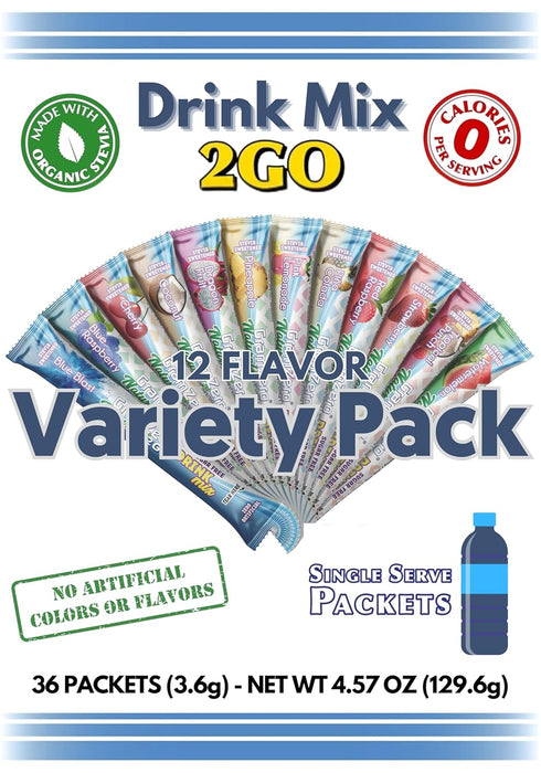 2GO 12 Drink Mix - (All NATURAL Variety - Flavor)