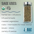 (4 oz), Albanian J Mac Botanicals, Organic Rubbed Sage Certified USDA Organic, Dried Rubbed Sage Leaf. Culinary
