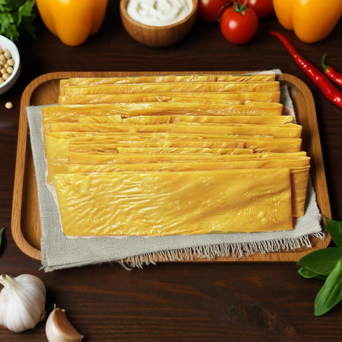 Generic 138g/About 12 Dried Tofu Skin Sheets Oil Bean Skin Soy Products Hot Pot Ingredients China Specialty Snacks