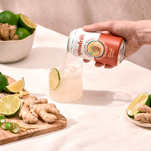 12 Oz Pack 24 11 Spindrift Sparkling Water, Ginger Lime Mule Flavored, Made with Real Squeezed Fruit, Fl Cans, of (Only