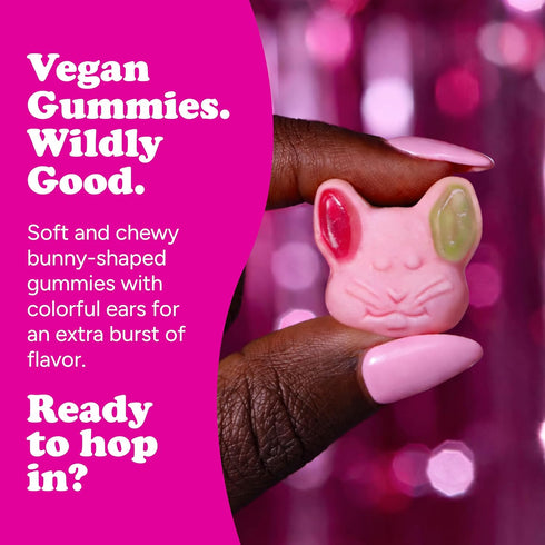 (3 Pack), Gummy 4.9 oz Katjes Sweet Hopps Mothers Day Gifts Soft & Flavorful Foam & Fruity Candy, Bunny Shapes, No