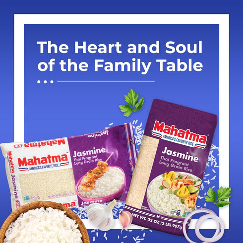 5lb Mahatma Jasmine, Bag of Rice, Thai, Indian, or Cambodian Fragrant Flavored Rice, Stovetop or Microwave