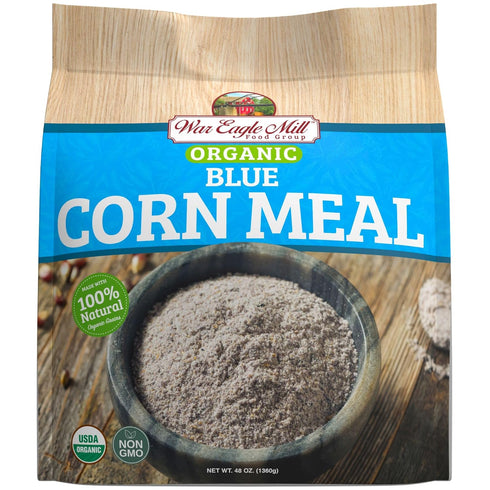 48 oz (2 Pack) War Eagle Mill Organic Blue Cornmeal, Bag