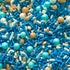 Shabby Elegant Chic Edible Confetti Sprinkles, 4oz Cake Cookie Cupcake Ice Cream Donut Quins in Blue Gold White