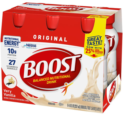 (6 Count (Pack 2), Boost Original Nutritional Energy Balanced Nutritional Drink of Vanilla)