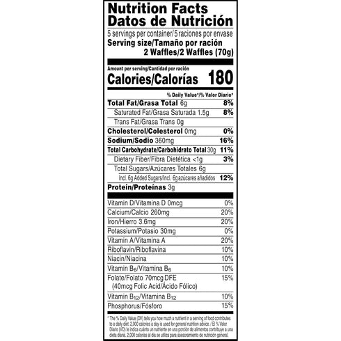 10 (Frozen) Eggo Blueberry Waffles, Breakfast Food, Natural Flavors, Waffles