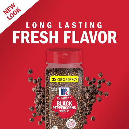 7 oz McCormick Whole Black Peppercorns