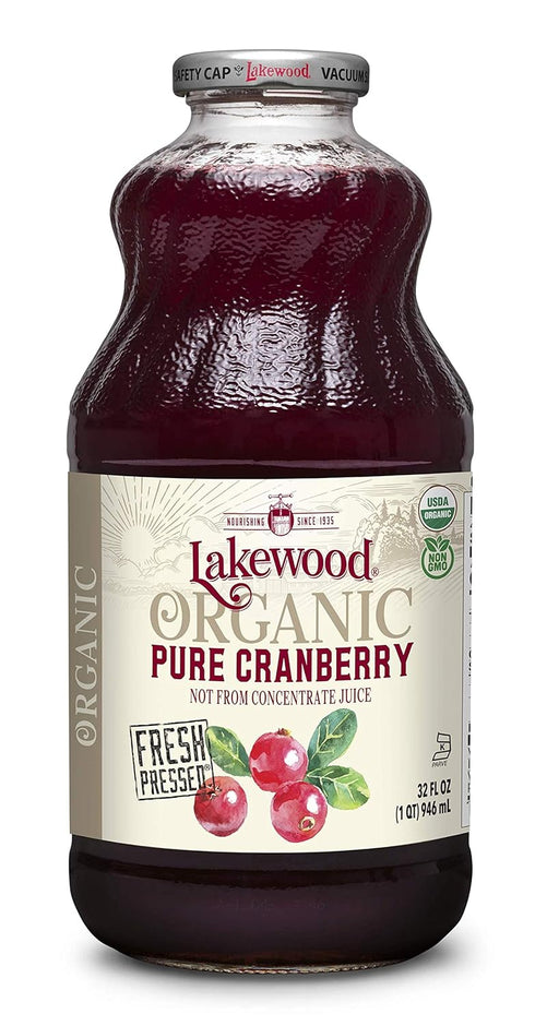 Lakewood 100% Juice Pure Cranberry -- 32 fl oz - 2 pc