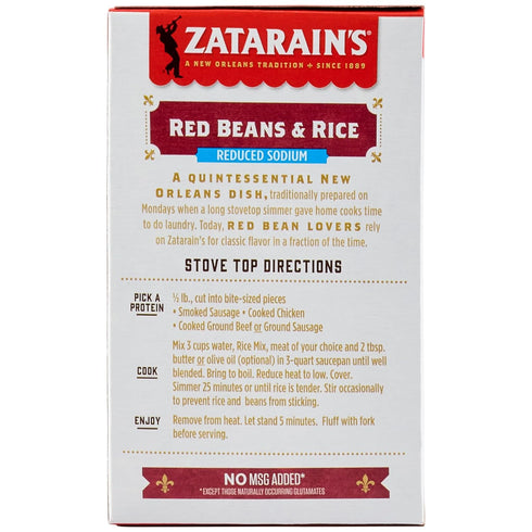 8 oz (Pack 8) Zatarain's Reduced Sodium Red Beans & Rice