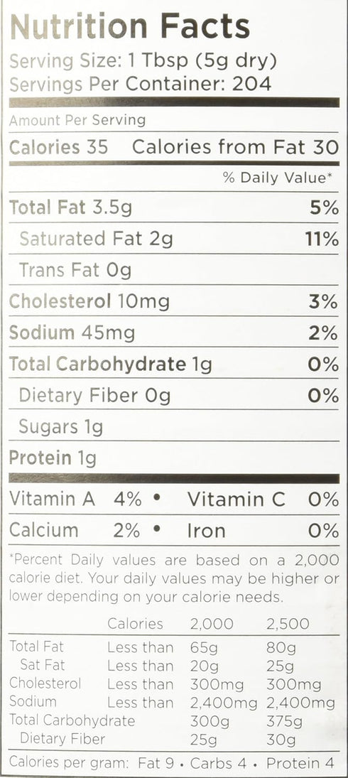 510 10 15 Butter Powder Mix Can Emergency Food Supply, Servings, Year Shelf Life, Certified Gluten Free, Made with Real