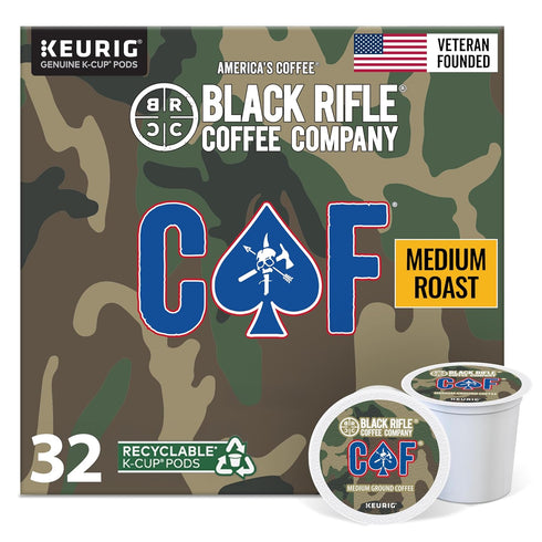 Black Rifle Coffee Company CAF, 32 Count, Medium Roast K Cups -