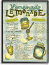 Stupell Industries Homemade Lemonade Vintage Drink Recipe Wall Art, Black Framed, 11 x 14, Green