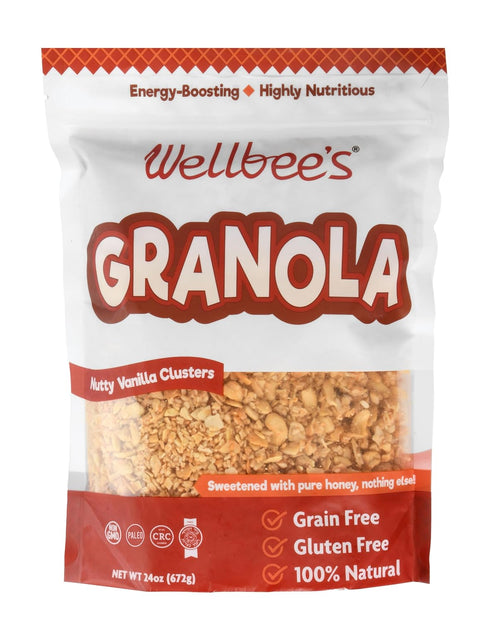 Wellbees Grain Free Granola, Oat Free, Low Carb, 100% Honey Sweetened, Small