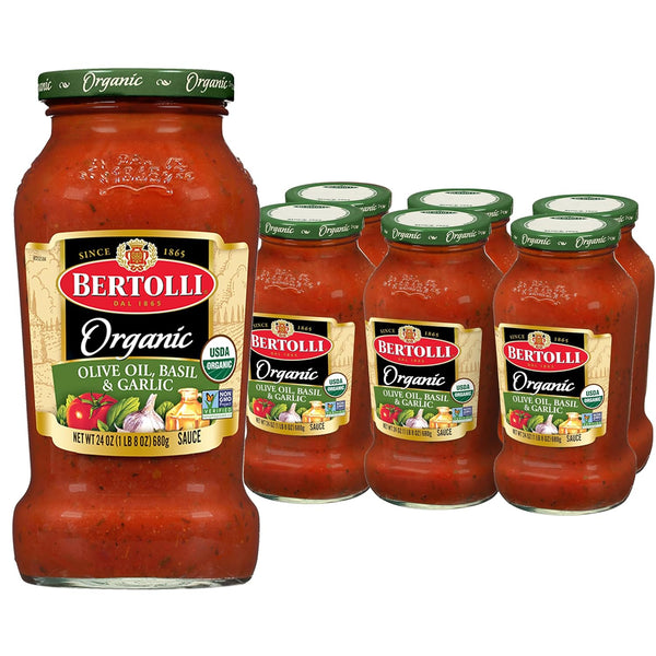 Bertolli Organic Pasta Sauce with Olive Oil, Basil and Garlic, Spaghetti Tomato