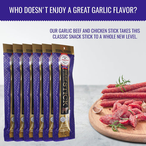 Premium Aufschnitt Products 6 Pack, Aufschnitt Grass Fed Beef Jerky Sticks - Low Sodium, Certified Kosher - Made in USA