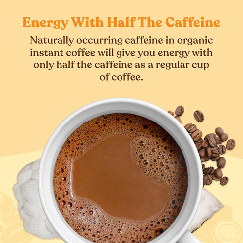 Mushroom Coffee Latte by Four Sigmatic, Organic Instant Coffee Mix with Lion's Mane, 10 Count