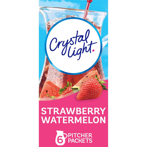 Crystal Light Sugar-Free Strawberry Watermelon Low Calories Powdered Drink Mix 6 Count