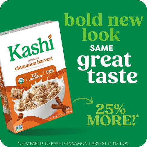 18oz (1 Kashi Breakfast Cereal, Organic, Whole Grain, Cinnamon Harvest, Box Box)