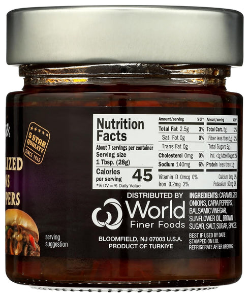 Reese Specialty Foods Caramelized Onions & Peppers - Gourmet Pantry Essential