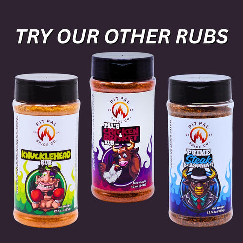12 oz Pit Pal's Chicken and Brisket Rub | BBQ Seasoning for Smoking and Grilling | Tastes Great on Chicken, Beef